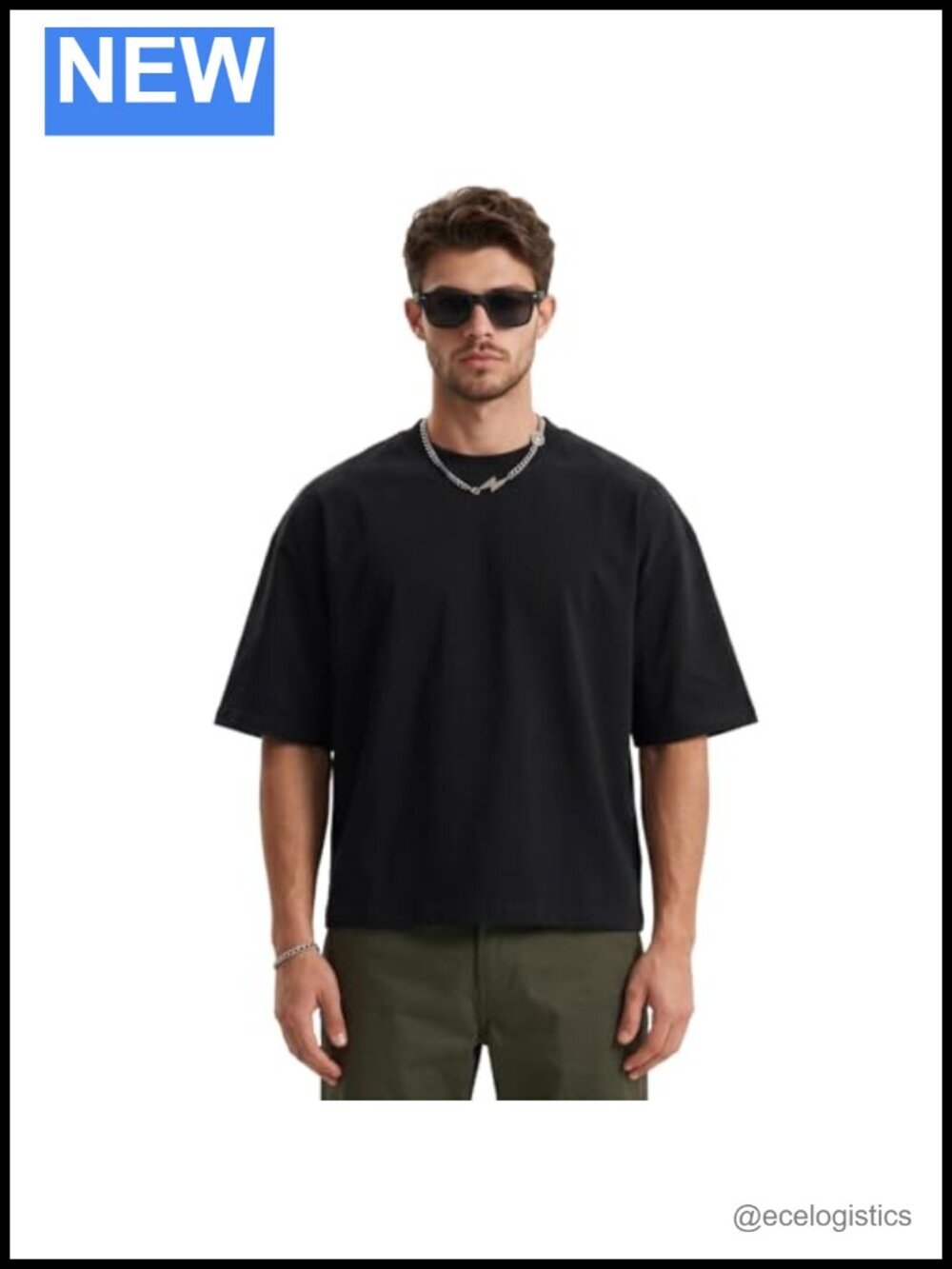 Boxy Cropped T-Shirt Soft Cotton Crew Neck Short Sleeve Streetwear Top